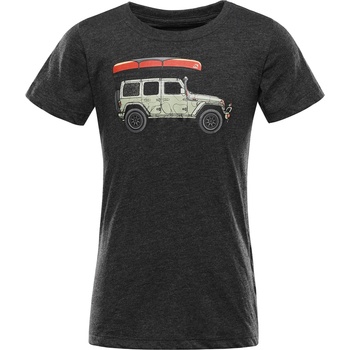 Alpine Pro Детска тениска от немачкащ материал ALPINE PRO BIGERO 2 black вариант pa ALPINE PRO | Cheren | Момчешки | 116/122