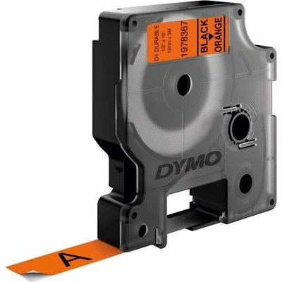 Permanentná vinylová páska Dymo D1 12 mm oranžová/čierna