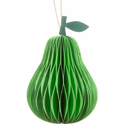 Sass & Belle Papierová ručne vyrábaná vianočná ozdoba ø 7 cm Pear Honeycomb