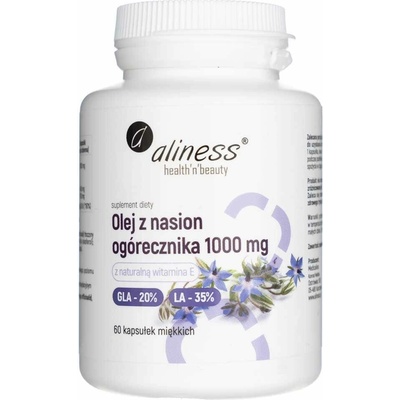 Aliness olej zo semien boráku lekárskeho 1000 mg 60 mäkkých kapsúl