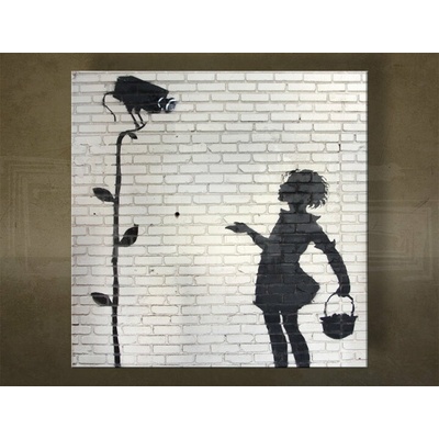 Obraz na plátně ČTVEREC Street ART - Banksy - 30x30 cm