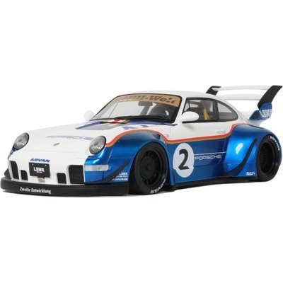 GT SPIRIT 1: 18 porsche 911/993 rwb x liberty walk БЯЛО/СИНЬО