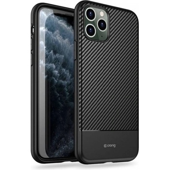 Apple Силиконов калъв кейс Crong Prestige Carbon Cover iPhone 11 Pro Max, черен карбон