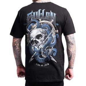 SULLEN мъжка тениска sullen - premium - harpoon skull - черна - scm8093_jtbk