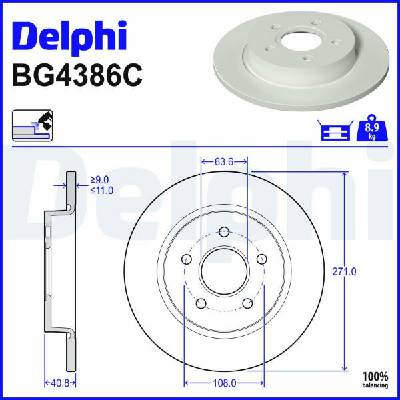 Brzdový kotúč DELPHI BG4386C
