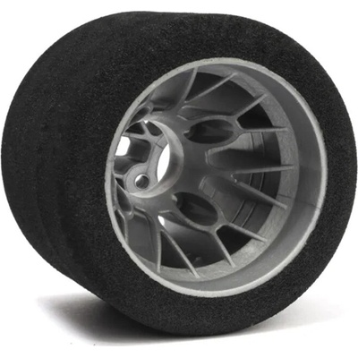 HOT RACE TIRES Machové zadní gumy PAN CAR 1/10 strieborný disk sh 37 2 ks