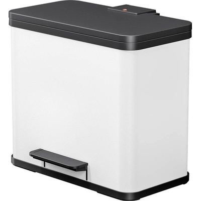 Hailo Öko trio Plus L 6332300 odpadkový kôš, 27 l, ocelový plech, biela, s pedálovým otváraním