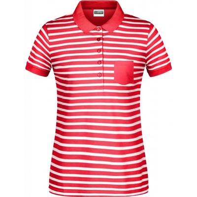JAMES & NICHOLSON Striped červená bílá