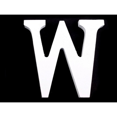 Drevená dekorácia písmená abecedy Písmeno: "W"