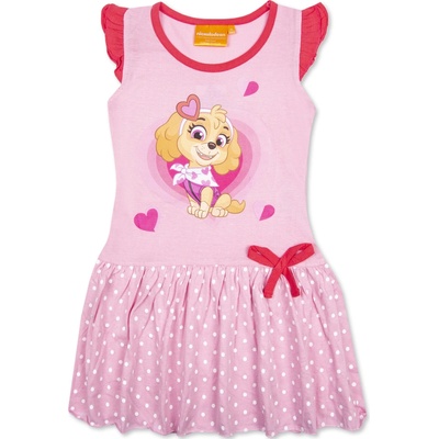 Paw Patrol Tlapková patrola Licencia dievčenské šaty Paw Patrol 20 svetlo ružová