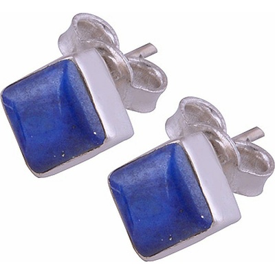 Nefertitis Stříbrné náušnice pecky s Lapisem Lazuli NF62825 10 mm, 2,7 g