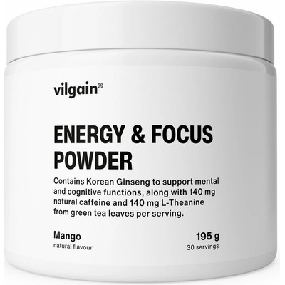 Vilgain Energy & Focus Powder mango 3 x 195 g
