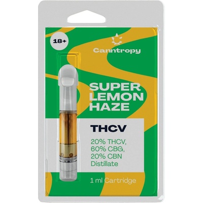 Canntropy THCV Cartridge Super Lemon Haze 20 % THCV 60 % CBG 20 % CBN 1 ml