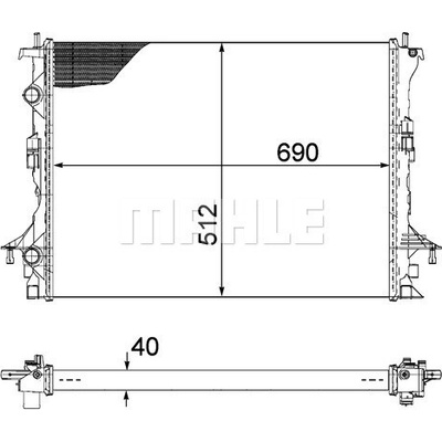 CR1092000P MAHLE Chladič, chlazení motoru