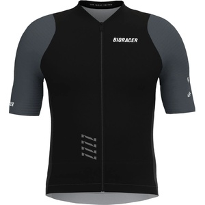 Bioracer Детска фланелка с къс ръкав за колоездене Bioracer Kid's Icon Jersey Cycling jersey - Black / Anthracite - размер 164 (EU) (756-0250-0114)
