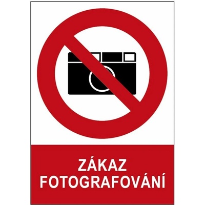 Zákaz fotografování, Plast 3 mm, A4