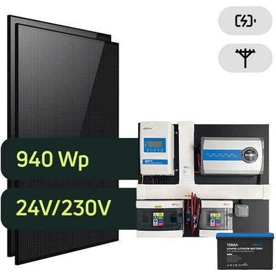 Ecoprodukt ostrovný systém Epever 24V/230V 1000W 940Wp 100Ah