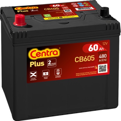 Centra Plus 12V 60Ah 480A CB605