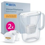 BRITA water filter jug Style Essential white (2.4l) incl. 2x BRITA MAXTRA PRO extra limescale protection - refrigerator-suitable filter jug with Smart Light LED & folding lid, filters impurities & more - 14 Филтрираща кана