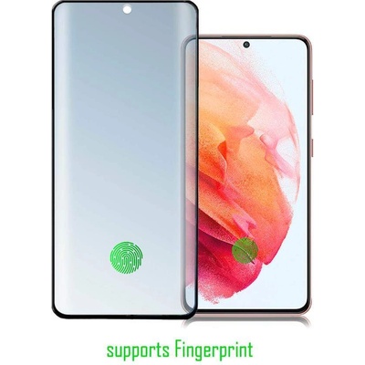 4smarts Second Glass Curved 3D UltraSonix - калено стъклено защитно покритие с извити ръбове за Samsung Galaxy S21 (черен-прозрачен)