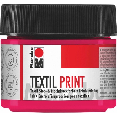 Marabu textilní barva na sítotisk a linoryt/červená 100 ml