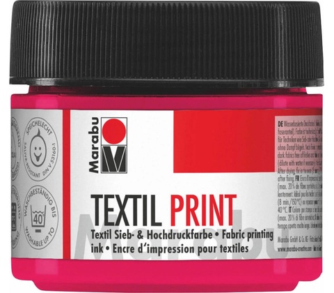 Marabu textilní barva na sítotisk a linoryt/červená 100 ml