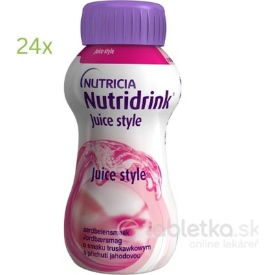Nutridrink Juice style s jahodovou príchuťou 24 x 200 ml