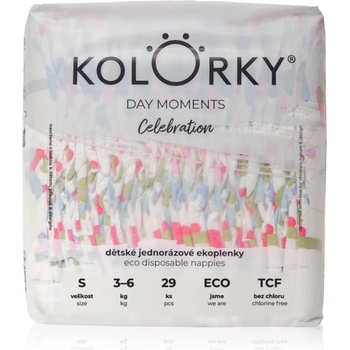 Kolorky DAY Moments Celebration еднократни ЕКО пелени Size S 3-6 kg 29 бр