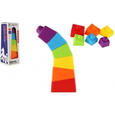 Teddies Кула/Пирамида наклонена цветна подреждаща се играчка 6 бр. пластмаса