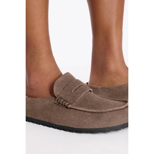 Birkenstock Велурени чехли Naples Wrapped LEVE