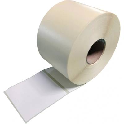 Termo Etiketa 76 mm x 76 mm, Thermo eco, Biela, Dutinka 40 mm, Vnútorný návin, 1000 ks/kotúč, Odlepiteľné lepidlo, Priemer kotúča