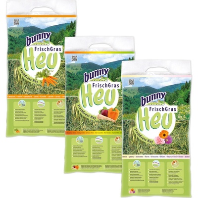 Bunny FreshGrass Seno s mrkvou 3 x 0,5 kg
