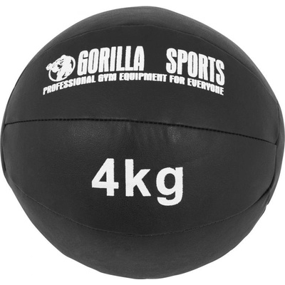 Gorilla Sports Kožený medicinbal 4 kg