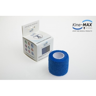 Kine-Max Cohesive Elastic Bandage ELASTICKÁ SAMOFIXAČNÍ BANDÁŽ 5 cm x 4,5 m - Modrá