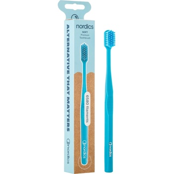 Nordics Recyklovateľná kefka z bioplastu Soft 6580 Modrá