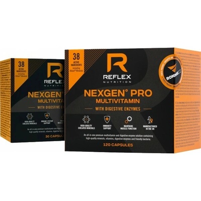 Reflex Nutrition Nexgen Pro Multivitamín s Digestive Enzymes - akcia 120 kapsúl + 30 kapsúl