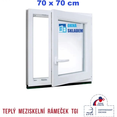 ERKADO 70 x 70 cm bílé |otevíravé i sklopné pravé