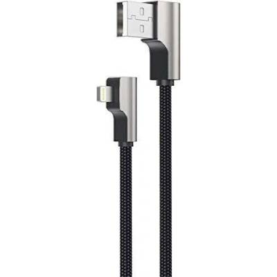 Aukey CB-AL01 Lightning – USB‑A s úhlem 90° MFi 2m černý