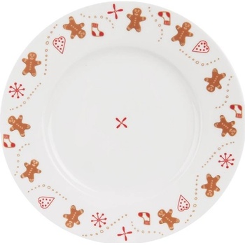 Orion Porcelánový dezertný tanier motív perníkov 20 cm biely