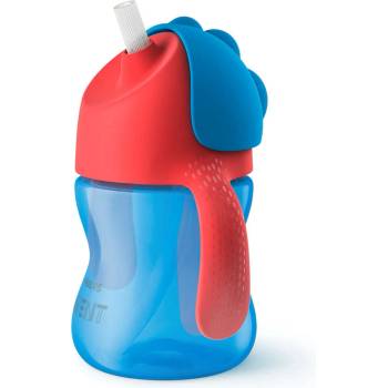 Philips чаша със сламка и с дръжки 200 мл - 9м+, синя