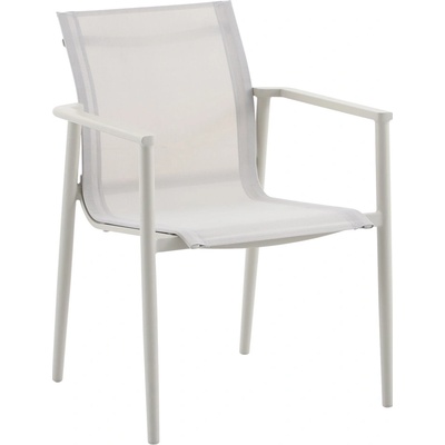 Sunfun Maja Stohovatelné křeslo, 69 × 59 × 100 cm, hliník, textil, bílé FCM50421