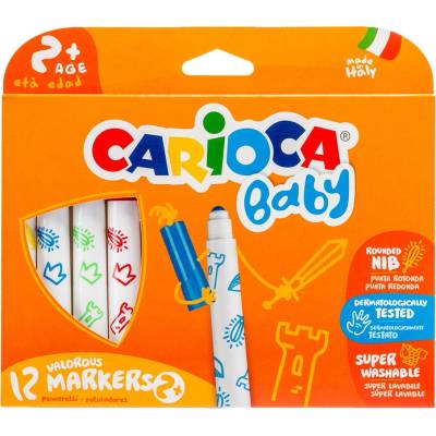 Fixy Carioca Baby 2+, kulatý hrot - 12 ks