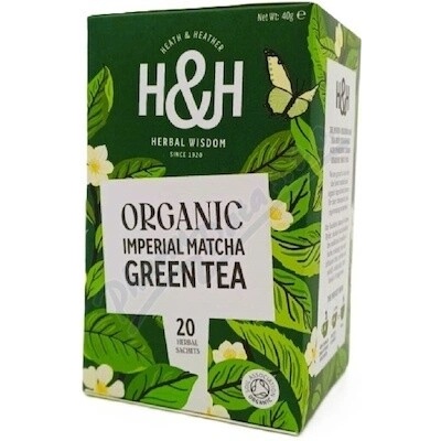 H&H Zelený čaj s matchou BIO 20 x 2 g