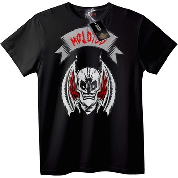 NOONEBRAND Тениска Skull Пламък - XL, Black