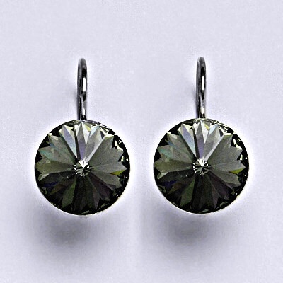 Čištín se Swarovski krystaly Rivoli black diamond NK 1468