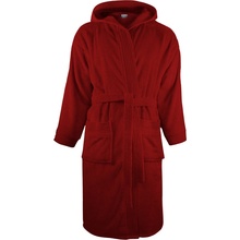 The One Towelling župan s kapucí Bathrobe hooded burgundy