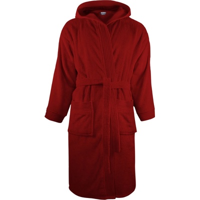 The One Towelling župan s kapucí Bathrobe hooded burgundy