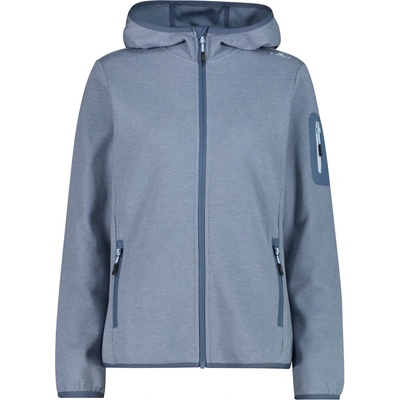 CMP Дамско поларено яке CMP Women's Jacket Fix Hood with Sleeve Pocket Fleece jacket - Space / Sky Blue - размер 38 (EU) (105-7194-0513)