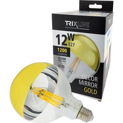 Trixline žiarovka LED E27 12W biela prírodná Decor Mirror G125 Gold