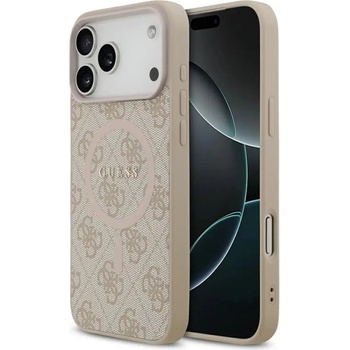 GUESS Калъф Guess 4G Ring Classic Logo MagSafena за iPhone 17 Pro Max - розов